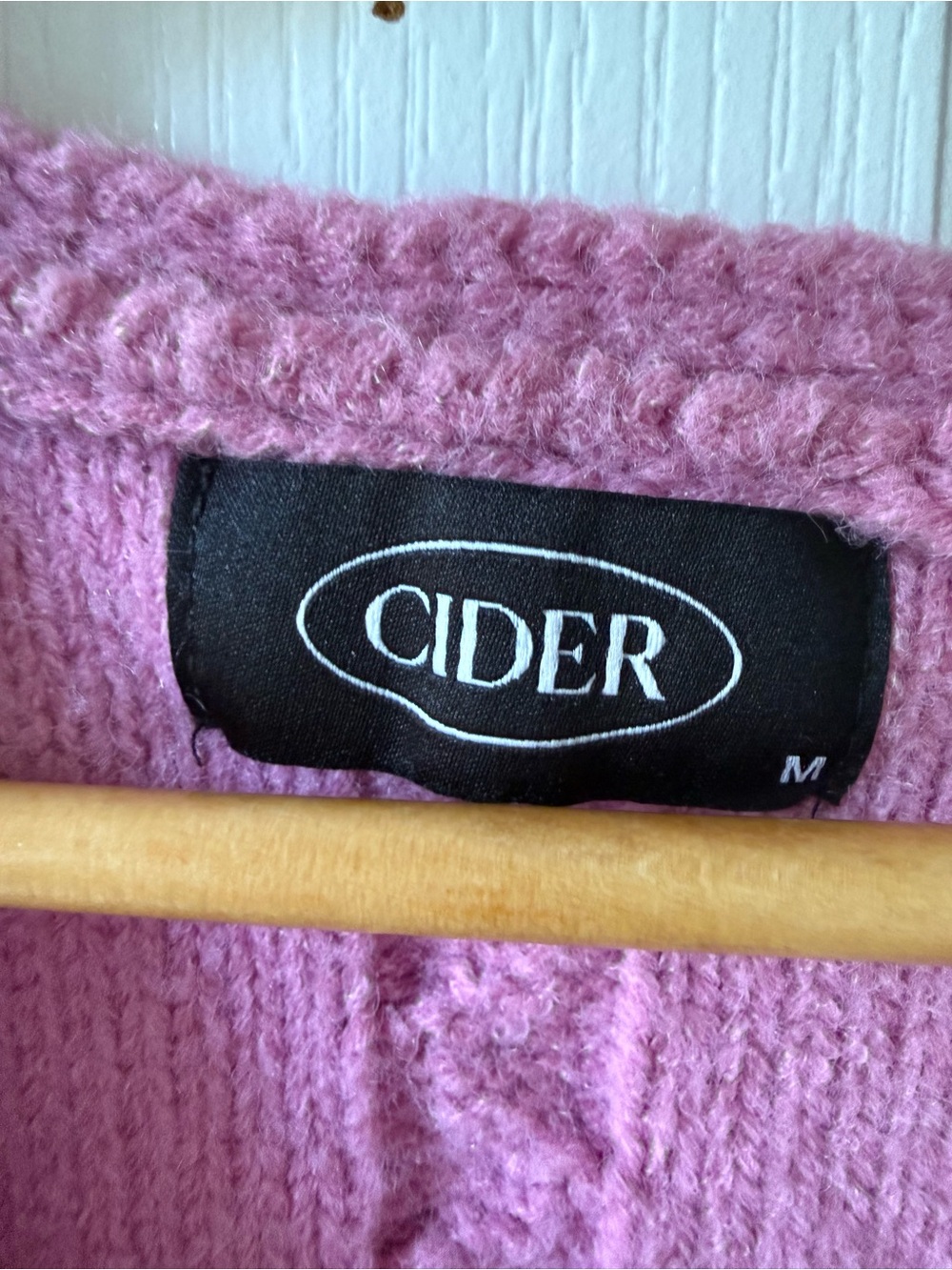 Cider Pink Embroidered Granny Knit Vest Sz M - Picture 6 of 11